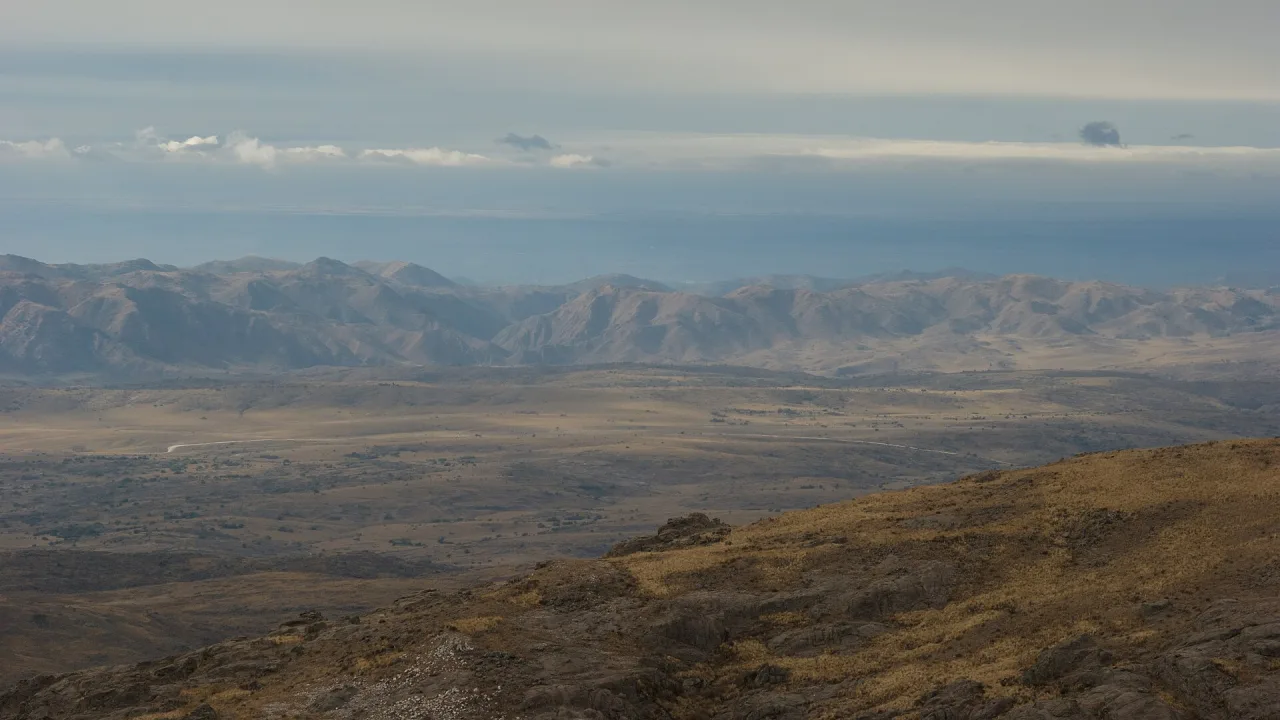 Panorama de la Pampa de Achala y las sierras desde el Parque Nacional Quebrada del Condorito