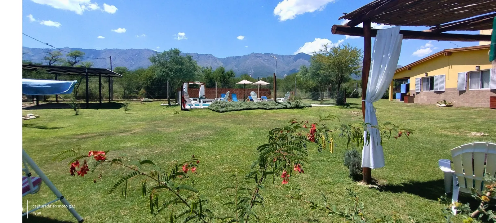 Parque con vista a las sierras
